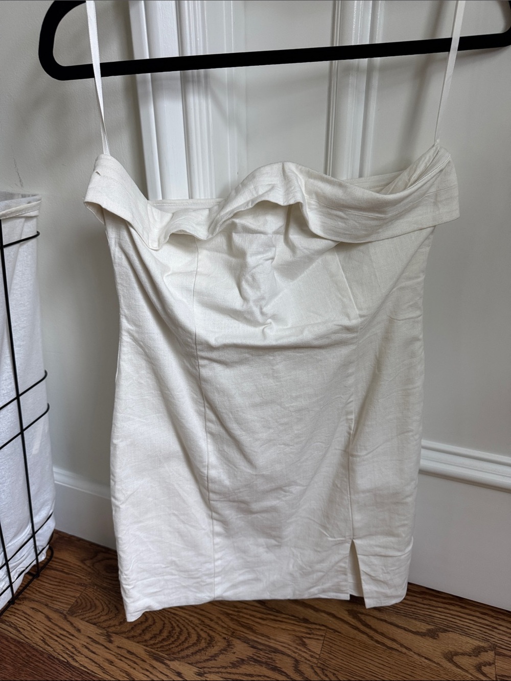 Off-Shoulder Mini Dress in Ivory